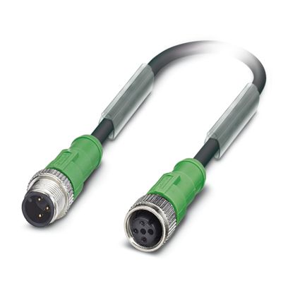 Phoenix Contact SAC-3P-M12MS/1,0-PUR/M12FS – 3-Pole M12 Sensor/Actuator Cable, 1 m, A-Coded (Plug M12 → Socket M12)