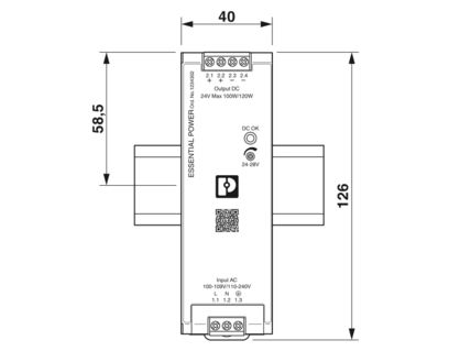 Phoenix Contact PS-EE-2G/1AC/24DC/120W/SC – DIN-Rail Power Supply Unit 24 V DC / 120 W (Single-Phase Input)