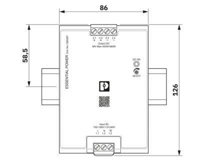 Phoenix Contact PS-EE-2G/1AC/48DC/480W/SC – DIN Rail Power Supply, 48 V DC, 10 A, 480 W (Part No. 1585287)