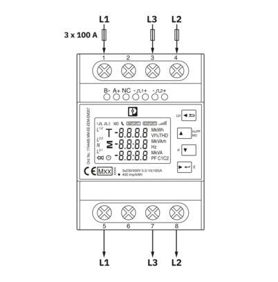 Phoenix Contact MM-EE-EEM-EM357 Three-Phase Energy Meter 100 A RS-485 MODBUS Pulse Outputs