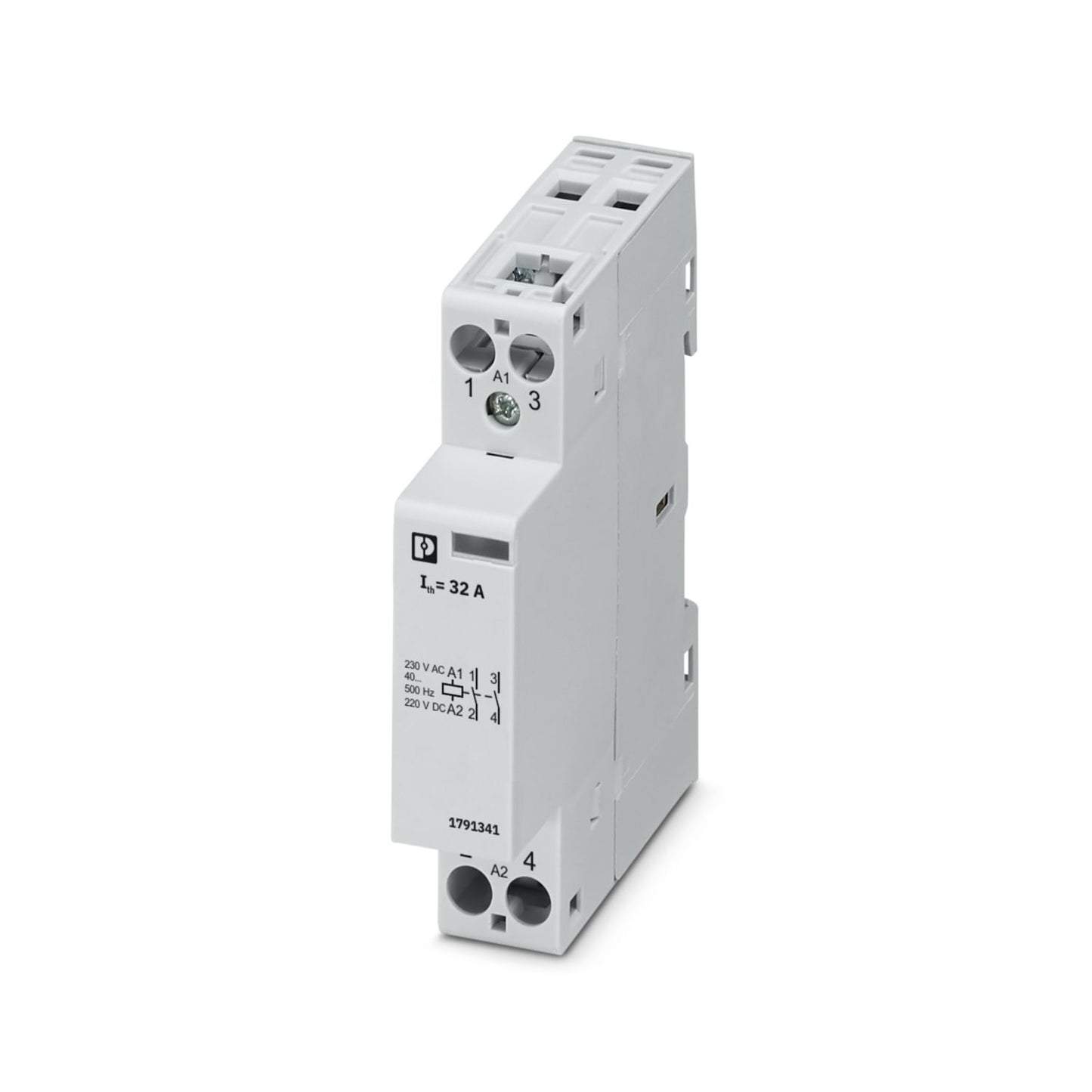 Phoenix Contact CBL-SC-230UC/20/32A Installation Contactor — 230 V UC Coil (AC/DC), 2-Pole (2 NO), 32 A DIN-Rail Modular Contactor (Art. No. 1791341)