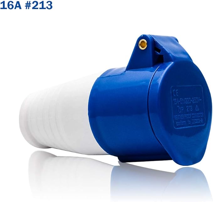 3-Pin 32A Female Industrial Socket – IP44 Rated | Splash-Proof Electrical Outlet