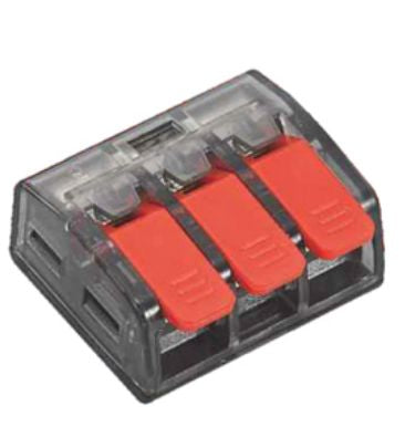 CMK-6333 Luminaire Quick Access Connector, 3-Way Push-In, 32 A / 450 V, 0.2–4 mm²