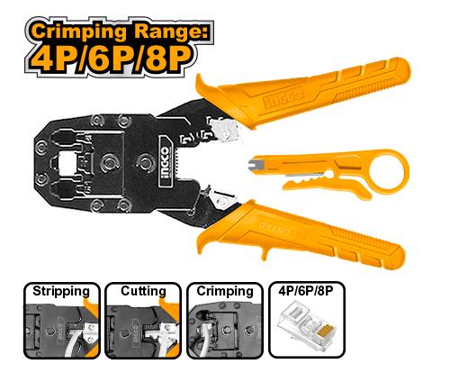 HMPCN2468R Modular Plug Crimper – 4P/6P/8P (P6C36)