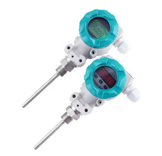 LFW20 Armored Temperature Transmitter – 4–20 mA, 0.25% FS, 0–100 °C, G1/2, 200 mm Probe with Display