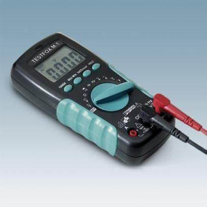 TESTFOX M-1 Digital Multimeter – AC/DC Voltage, Current, Resistance, Frequency, Temperature CAT III 600 V Phoenix Contact (1212209)