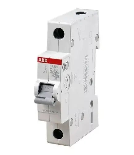 ABB SJ201T 1-Pole Miniature Circuit Breaker – 25A, C-Curve, 3kA Breaking Capacity (2TAZ144100R0254)