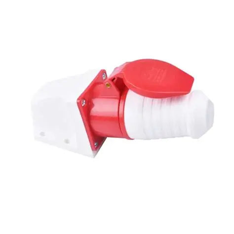32A 4-Pin Industrial Plug & Wall Mount Socket (Male & Female) | IP44 | 3P+E Power Connection Set