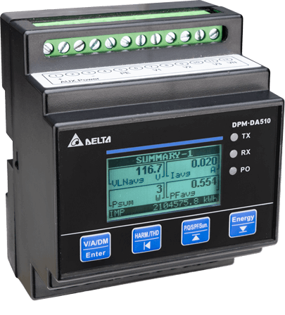 Delta DPM-DA510 – DIN Rail Energy/Power Meter