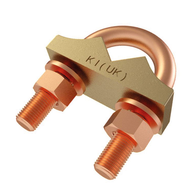 U‑Bolt Earth Clamp – Copper Bolt