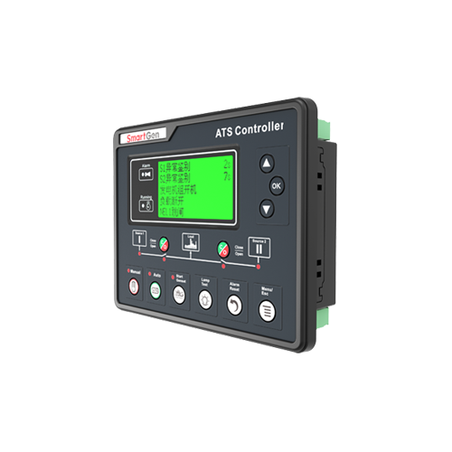 SmartGen HAT600N – Dual Power ATS Controller Model: HAT600N Power Supply: DC 8–35V Display: 128×64 LCD (Backlit) Mounting Dimensions: 209×153×55mm Cutout: 186×141mm