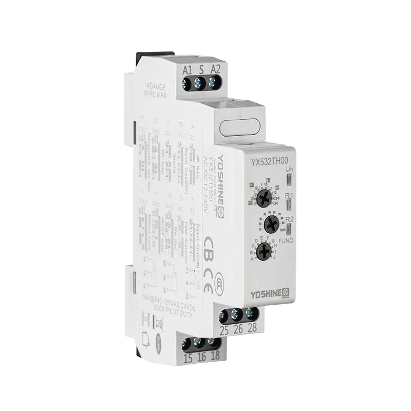 YX632T1H33 10-Function Liquid Level Relay (AC/DC 24–240 V)