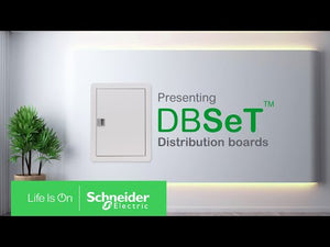 Schneider Electric DBR316MS DBSeT Distribution Board – 3 Row (48 Module), 100A/125A 3P Isolator Incomer, Surface Mount, IP41, Complete with 45 Nos. 1P MCBs