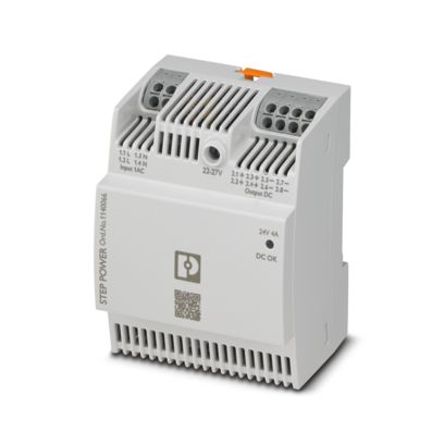 STEP3-PS/1AC/24DC/4/PT DIN Rail Power Supply 24V DC 4A Push-In 1140066