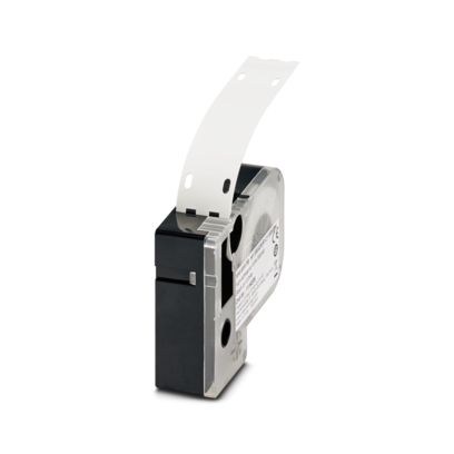 Phoenix Contact MM-WMTB HF (55X25)R C1 WH/BK – Halogen-Free Cable Marker Strip, 55 × 25 mm, White/Black, THERMOMARK GO, Assembly with Cable Ties (Item 1116209)
