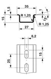 Phoenix Contact NS 35/15 ZN PERF 2000MM – Perforated DIN Rail, Zinc-Plated Steel, 35 × 15 mm, 2 m Length (Part No. 1206599)