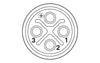 Phoenix Contact SAC-4P-3,0-PUR-M12FSS-PE-SH M12 Power Cable 4-Pin S-Coding 3m Shielded