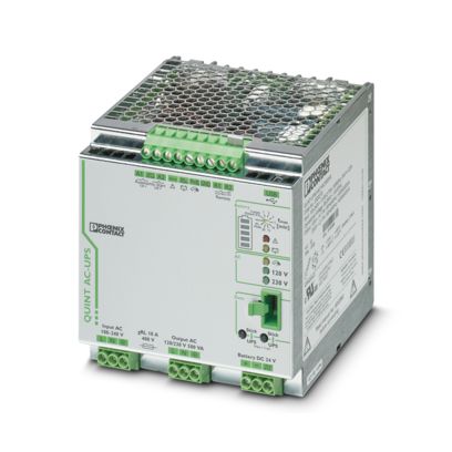 Phoenix Contact QUINT-UPS/1AC/1AC/500VA – Uninterruptible Power Supply, 1-Phase, 500 VA, For 120 V/230 V AC Applications, Provides Information on Charging State, Remaining Runtime, and Service Life (Item 2320270)