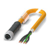 Phoenix Contact SAC-4P-3,0-PUR-M12FSS-PE-SH M12 Power Cable 4-Pin S-Coding 3m Shielded