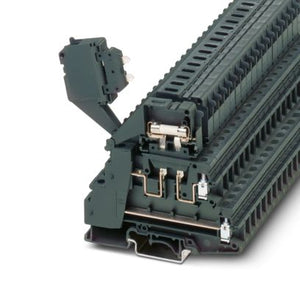Phoenix Contact TB 4-2L-HESI (5x20) I Multi-Level Fuse Terminal Block – 400V, 30A, Screw Connection, Dark Gray
