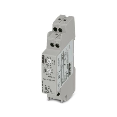 Phoenix Contact EMD-BL – Monitoring Relay for Monitoring the Phase Sequence and Asymmetry of 3-Phase Voltages, 208–480 V AC, Configurable Asymmetry, 1 Changeover Contact (Item 2903527)