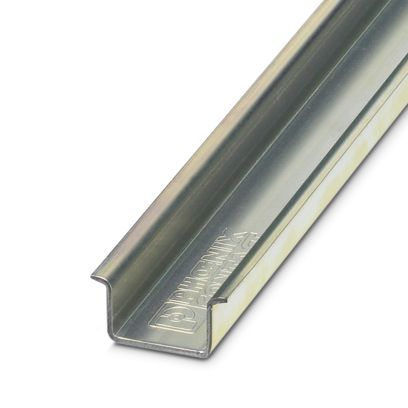 Phoenix Contact NS 35/15 UNPERF 2000MM – Solid DIN Rail, Unperforated, Zinc-Plated Steel, 35 × 15 mm, 2 m (Part No. 1201714)