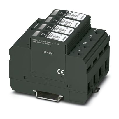 Phoenix Contact VAL-MS-EE-T1/T2-3+1-335 Combined Type 1/2 Lightning & Surge Arrester 3-Phase 230/415 V