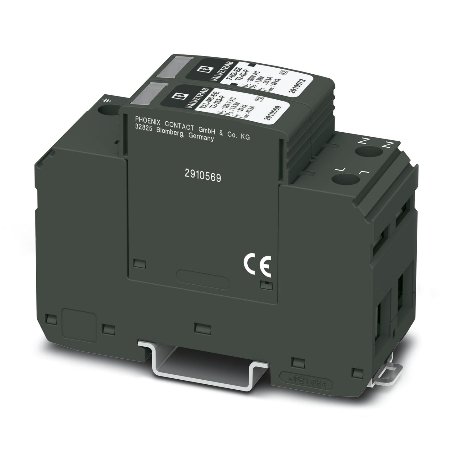 Phoenix Contact VAL-MS-EE-T2-1+1-385 – Type 2 Surge Arrester for 1-Phase System (L1, N, PE) – Item 2910562