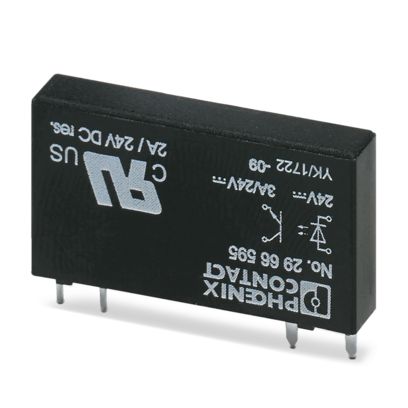 Phoenix Contact OPT-24DC/24DC/2 – Miniature Solid-State Relay, 24 V DC Input, 24 V DC Output, 2 A, DIN Rail Mount (Item 2966595)