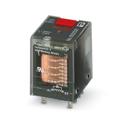 Phoenix Contact REL-IR-BL/L-230AC/3X21 – Plug-in Industrial Relay, 230 V AC Coil, 3 Changeover Contacts, LED, Status LED (Item 1032530)
