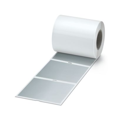 Phoenix Contact EML (70X80)R SR – Equipment Label, 70 × 80 mm, Silver, Roll, Adhesive, THERMOMARK ROLLMASTER 300/600, THERMOMARK X1.2, THERMOMARK ROLL 2.0, THERMOMARK ROLL X1 (Item 0817086)