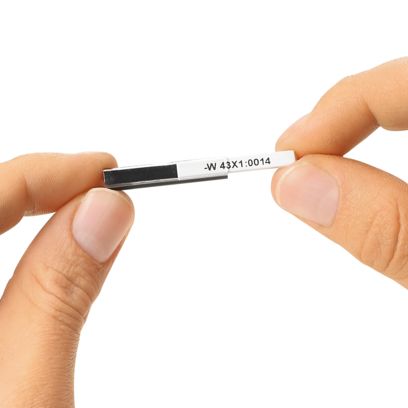 Phoenix Contact Conductor Marker Carrier PATG HF 4/30 – Transparent/Black, Halogen-Free, Slide-On, Cable Diameter 5–10 mm, Lettering Field 30 × 4 mm (Item 1014067)
