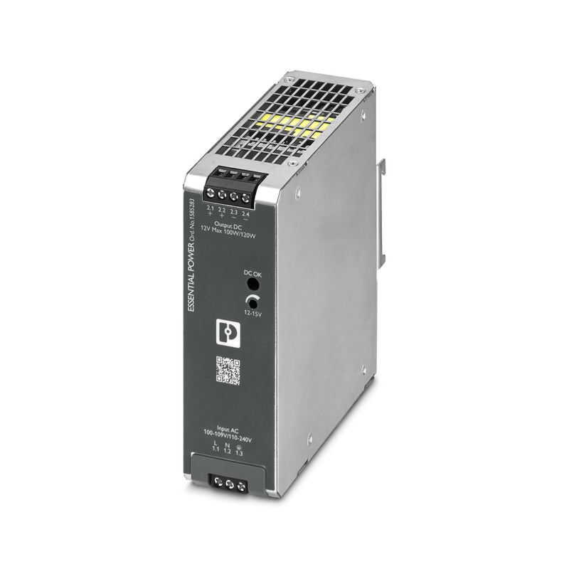 Phoenix Contact PS-EE-2G/1AC/12DC/120W/SC – DIN Rail Power Supply, 12 V DC, 10 A, 120 W (Part No. 1585283)