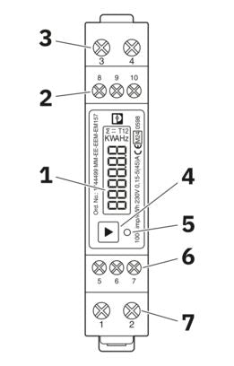 Phoenix Contact EEM-EM157-EE – Single-Phase Electric Energy Measuring Device, 230 V / 45 A, Direct Measurement, 2 Pulse Outputs, RS-485 Interface, MID Certified (Item 1311993)