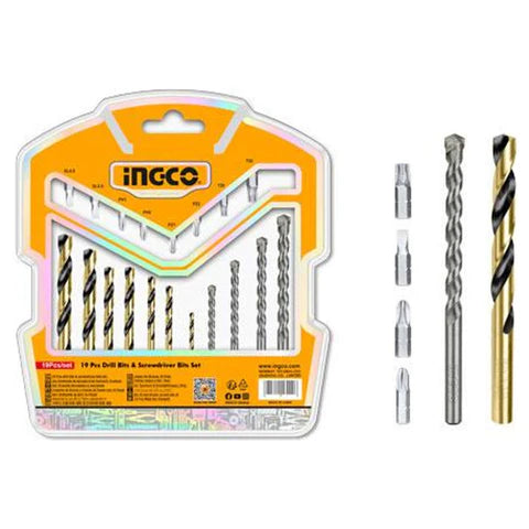 AKSDB1901 19-Piece Drill & Screwdriver Bits Set – Multi-Purpose Kit