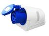 3-Pin 32A Wall Mount Industrial Socket – IP44 Rated | Surface-Mount Splash-Proof Socket