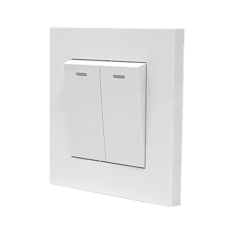 UNO 2 Gang 1 Way Light Switch for Residential and Commercial Lighting Control