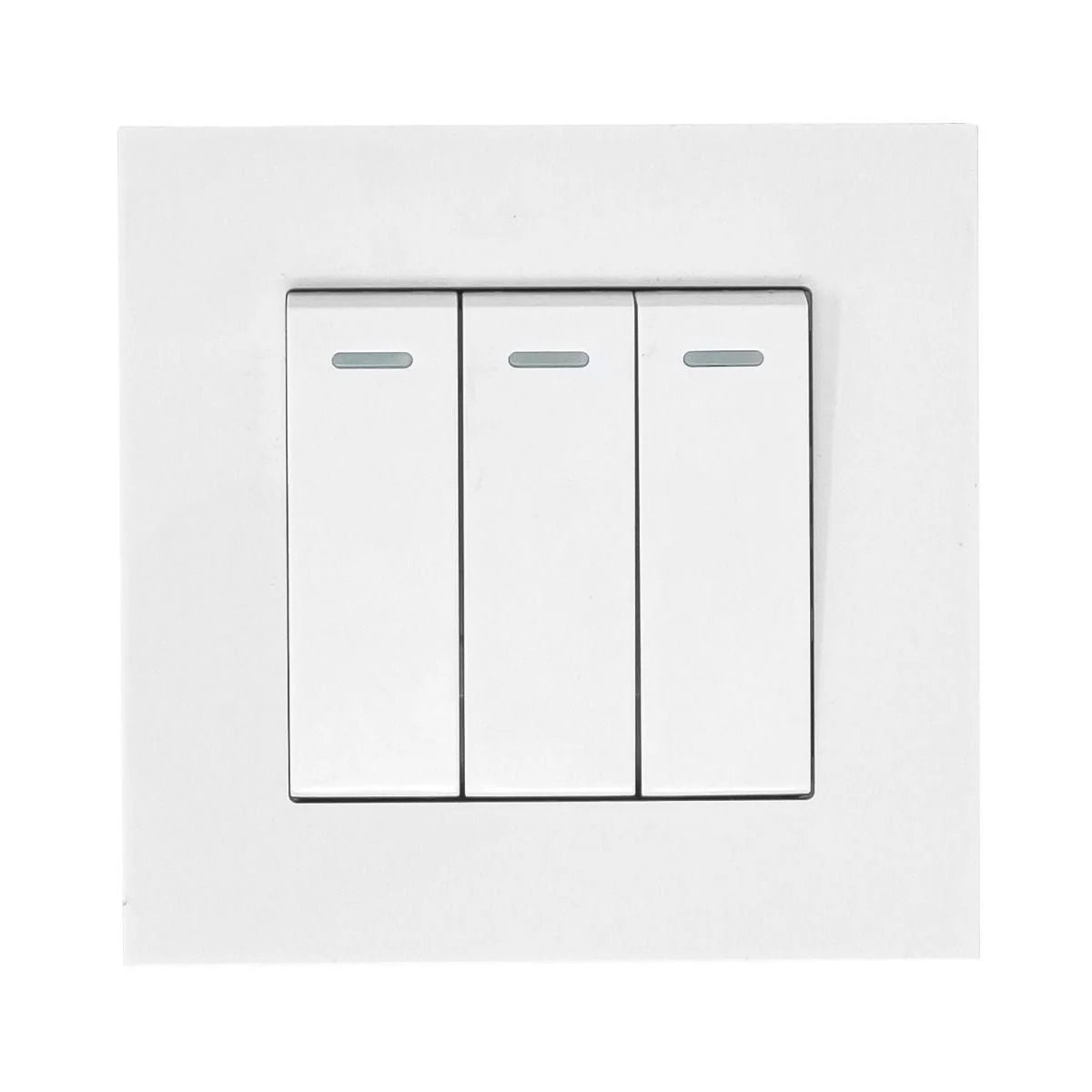 BINOKA 3 Gang 2 Way Switch with Neon Power Indication White
