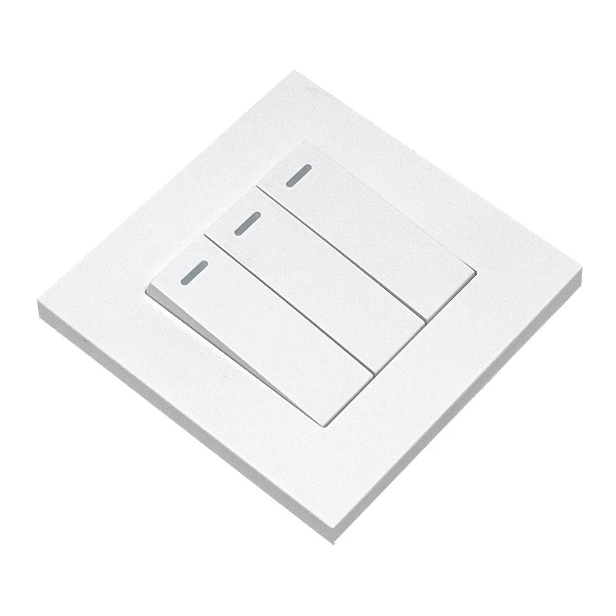 BINOKA 3 Gang 2 Way Switch with Neon Power Indication White
