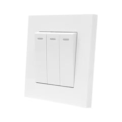 BINOKA 3 Gang 2 Way Switch with Neon Power Indication White