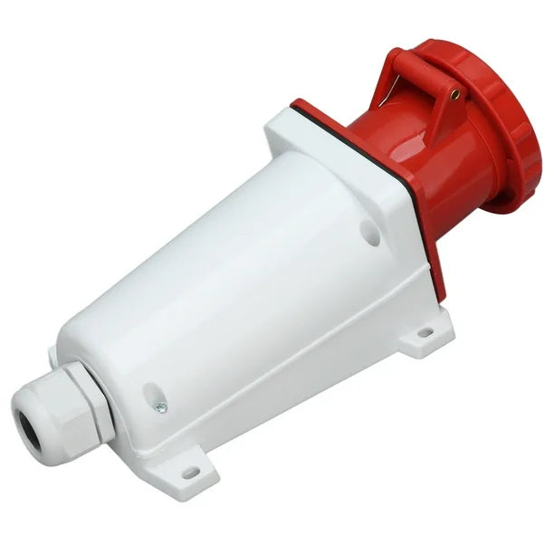 5-Pin Wall-Mount Industrial Socket (Female) – IP44 | 400V (3P+N+E)