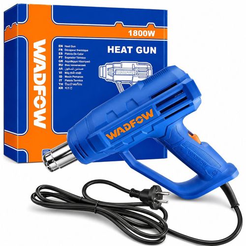 Wadfow 1800W Adjustable-Temperature Heat Gun WHG1514 (480°C / 560°C) 250–380 L/min with Nozzles