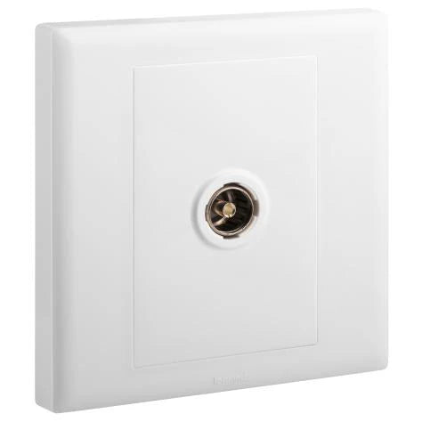 UNO Single TV Socket Coaxial Wall Outlet for Satellite and Aerial Connections