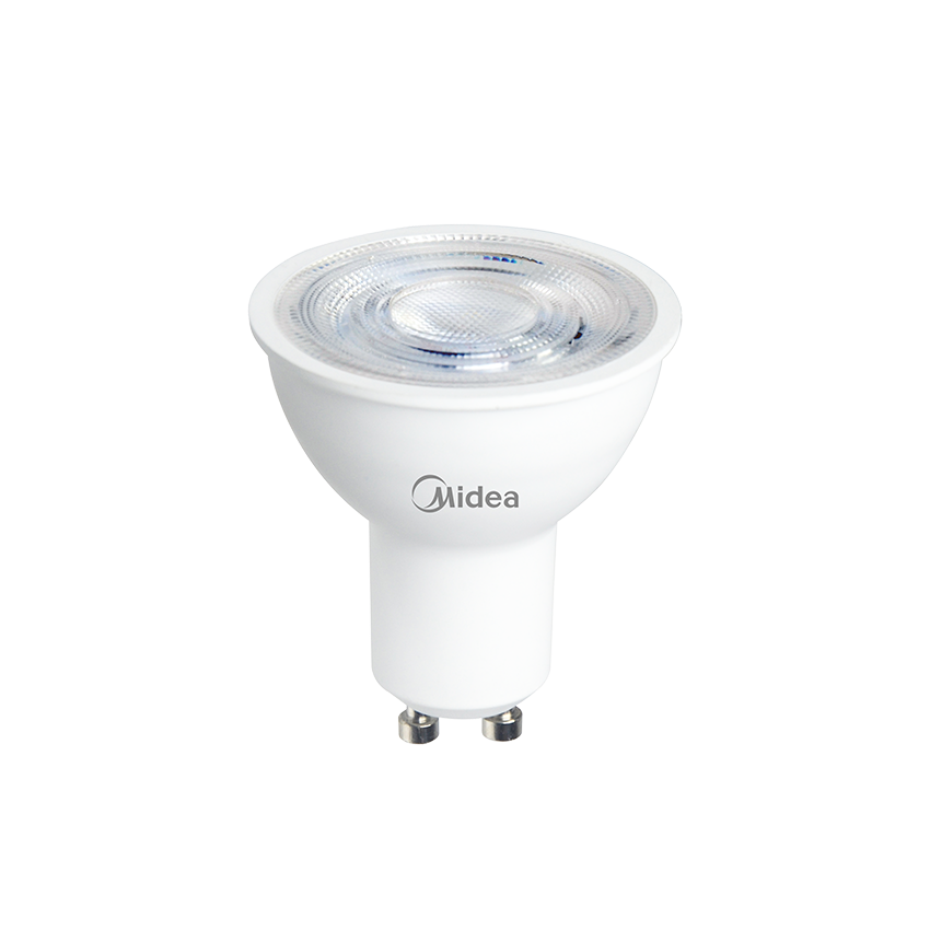 MIDEA 7W LED GU10 Spotlight, 3000K Warm White, 220-240V, 50/60Hz, GU10 Base, CRI ≥ 80