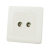 UNO Double TV Socket Dual Coaxial Wall Outlet for Satellite and Aerial Connections