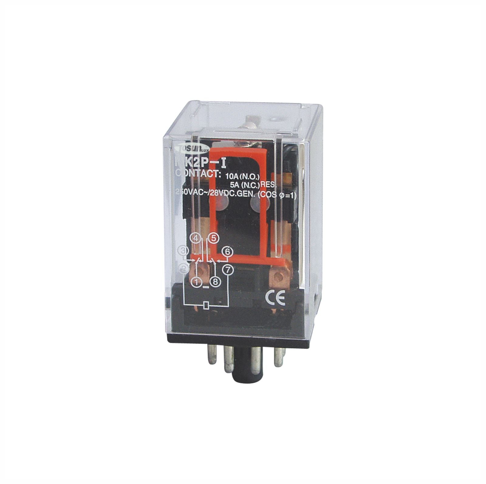 UNO Electromagnetic Relay 8-Pin 220V AC Coil Plug-In Control Relay for Automation