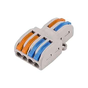 SPL-422 Quick Wire Connector – 4 In / 2 Out Reusable Lever Terminal Block (0.08–4mm²)