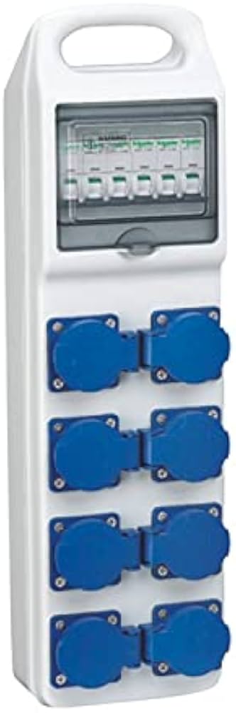 FD491109 Waterproof Industrial Socket Distribution Box 4×32A + 4×16A 3-Pin
