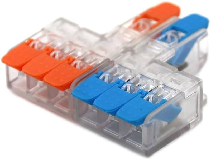 PCT-5226 Transparent Quick Connector Terminal 2 In-6 Out Lever Wire Connector
