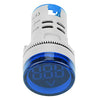 UNO Blue Indicator Light with Digital Voltage Display – 220VAC, 22mm
